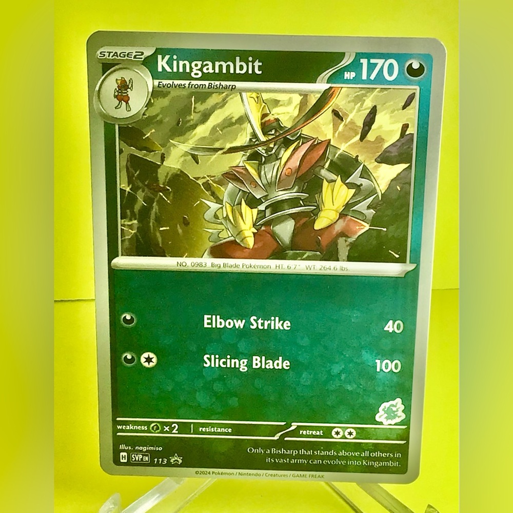 Kingambit #113 REGULAR FINISH Pokémon Card NEW FROM FRESH PACK PROMO